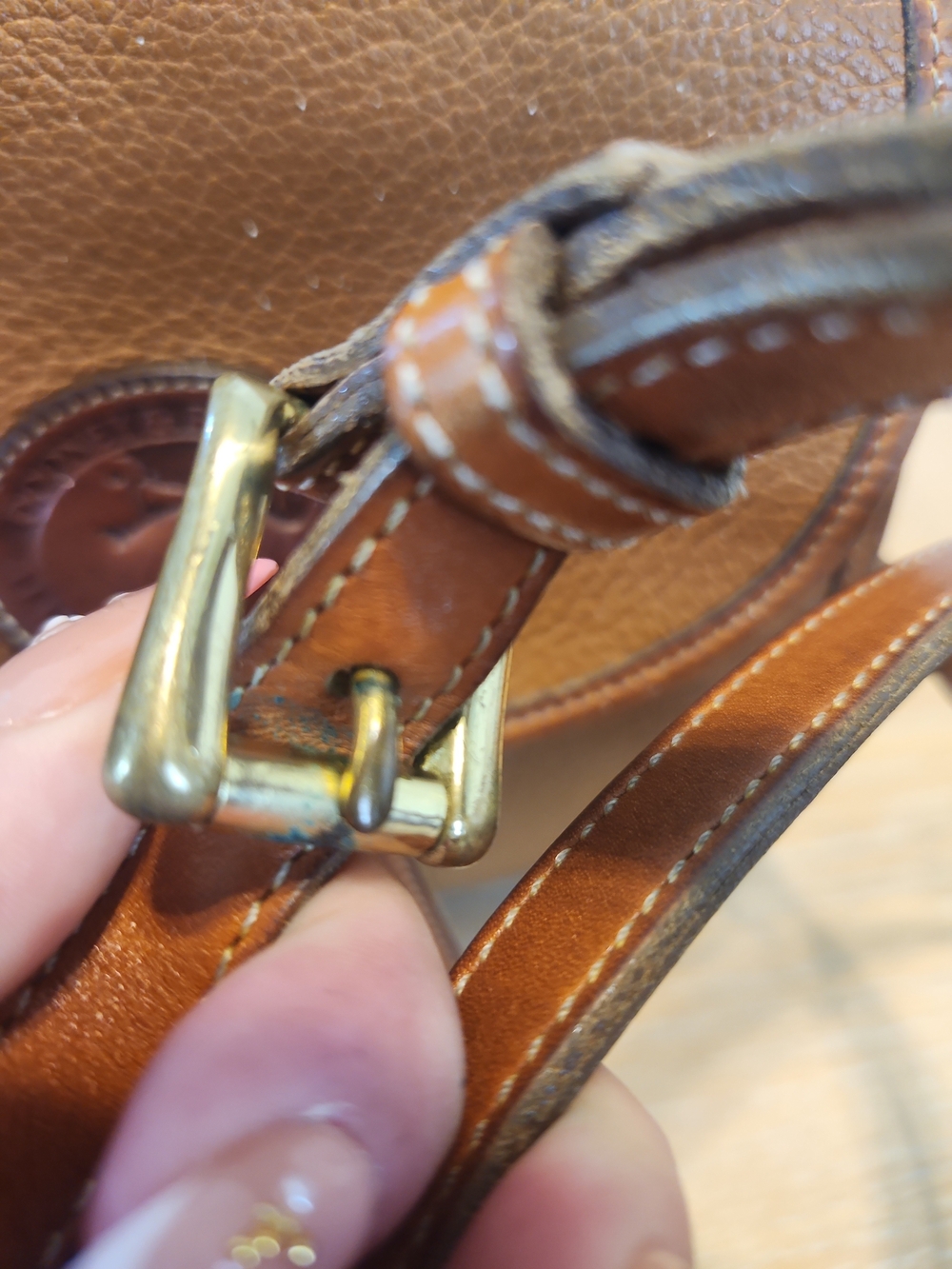 Dooney & Bourke Saddle Brown Pebble Leather Crossbody - Picture 3 of 10